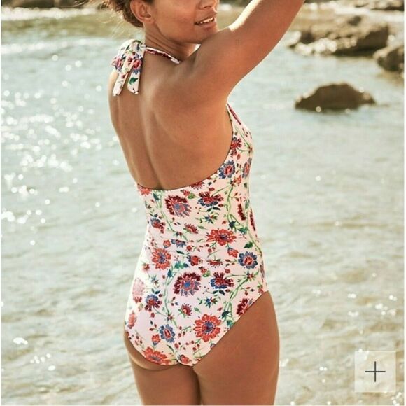 Garnet Hill Signature Lattice One-Piece Swimsuit – Floral – NWT – Size 6 - Picture 2 of 9